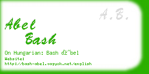 abel bash business card